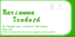 marianna kroboth business card